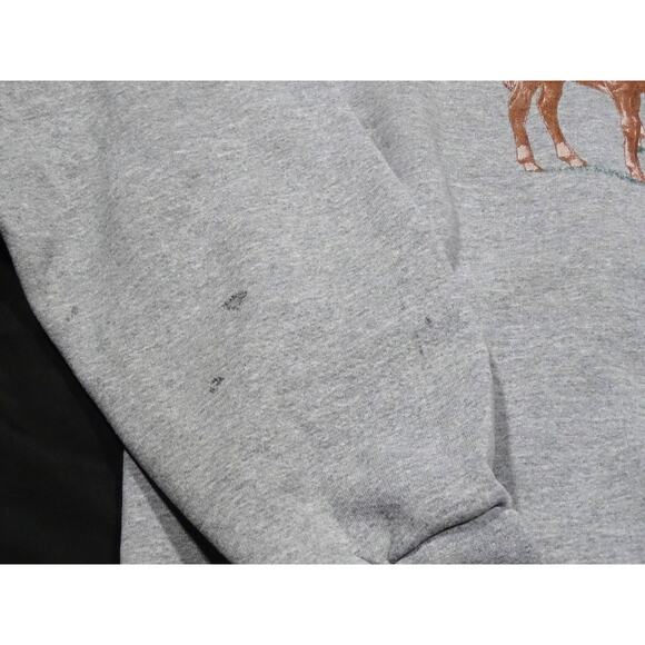 Vtg 90s XL Horse Foal Crewneck Sweatshirt Equestrian Graphic Pullover Worn - Picture 2 of 10